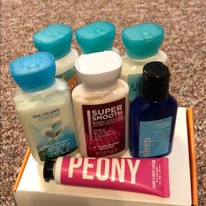 Traveling size lotions